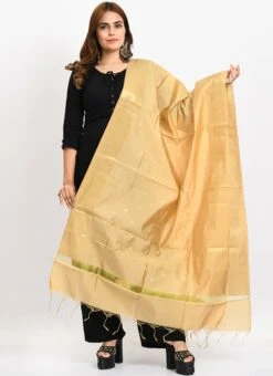 Gold Banarasi Silk Weaving Work Dupatta Work Wear -C Bazaar Shop gold banarasi silk weaving work dupatta dpdmimfd173 u