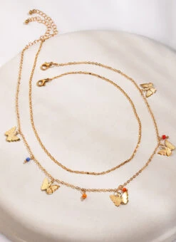 Gold Brass Necklace Party Wear -C Bazaar Shop gold brass necklace jymjbr1138 b