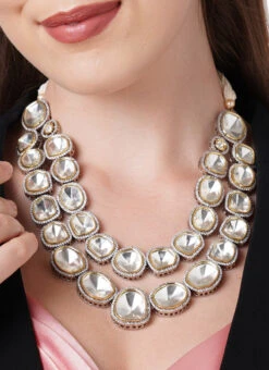 Gold Color Brass Party Wear Necklace Party Wear -C Bazaar Shop gold color brass party wear necklace jymmae04 b