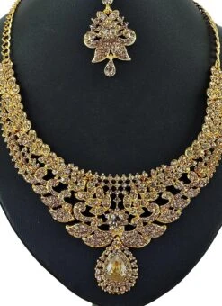 Gold Designer Necklace Set Party Wear