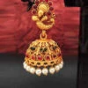 Gold Jhumka Earrings Festive Wear