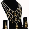 Gold Kundan Layered Necklace Set Party Wear