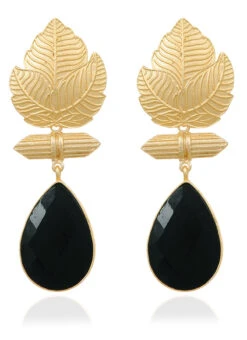 Gold N Black Danglers -C Bazaar Shop gold n black danglers erhof30748 b