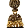 Gold N Black Jhumka Earrings Festive Wear