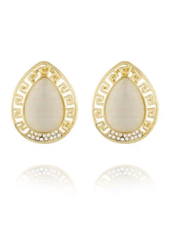 Gold N Cream Studs Work Wear -C Bazaar Shop gold n cream studs erhof30358 b