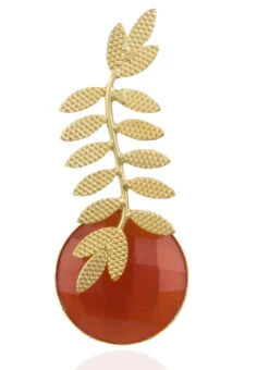 Gold N Dark Orange Danglers Festive Wear