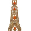 Gold N Orange Danglers Festive Wear