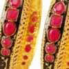 Gold N Pink Bangle Set Wedding Wear