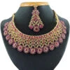 Gold N Pink Necklace Set Wedding Wear