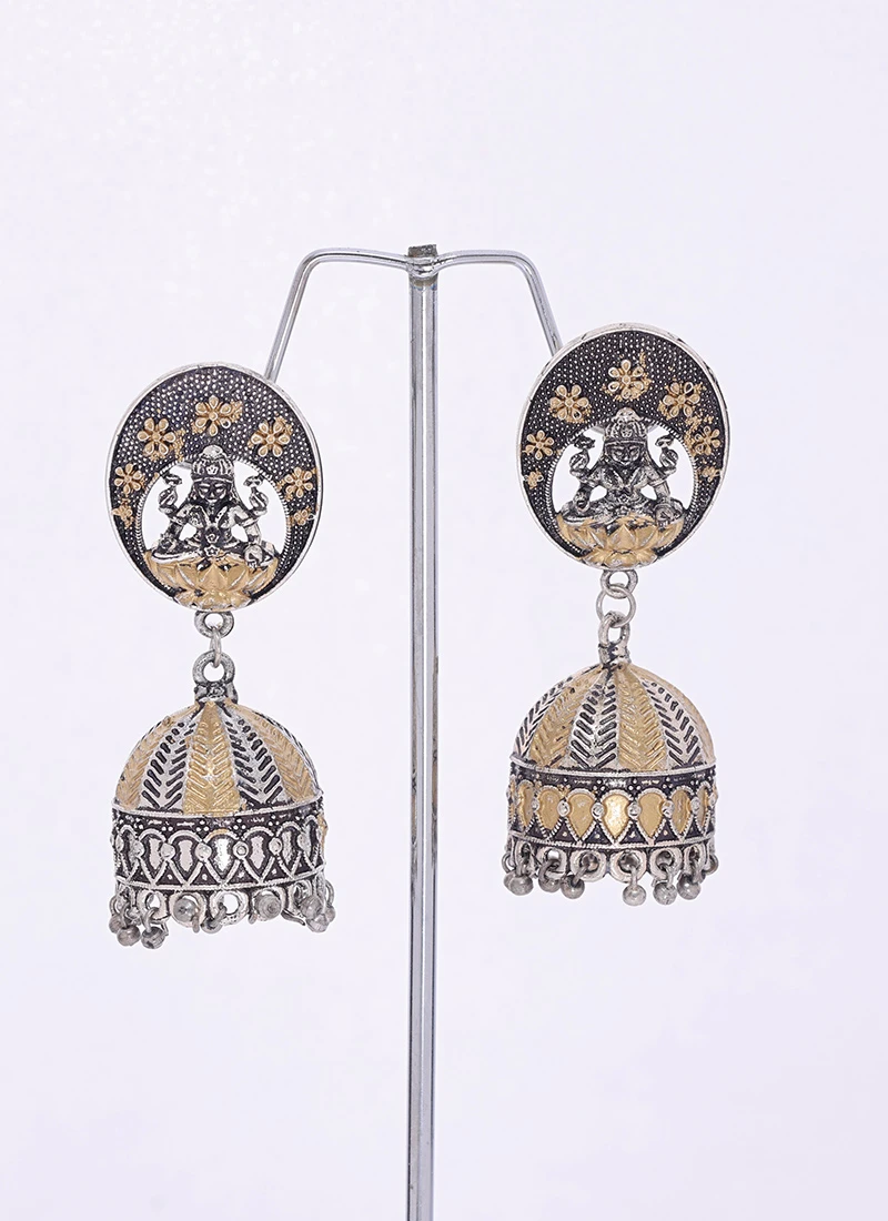 Gold N Silver Jhumka Earrings After Six Wear 3 Gold N Silver Jhumka Earrings After Six Wear - Image 3
