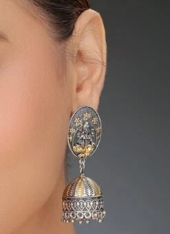 Gold N Silver Jhumka Earrings After Six Wear