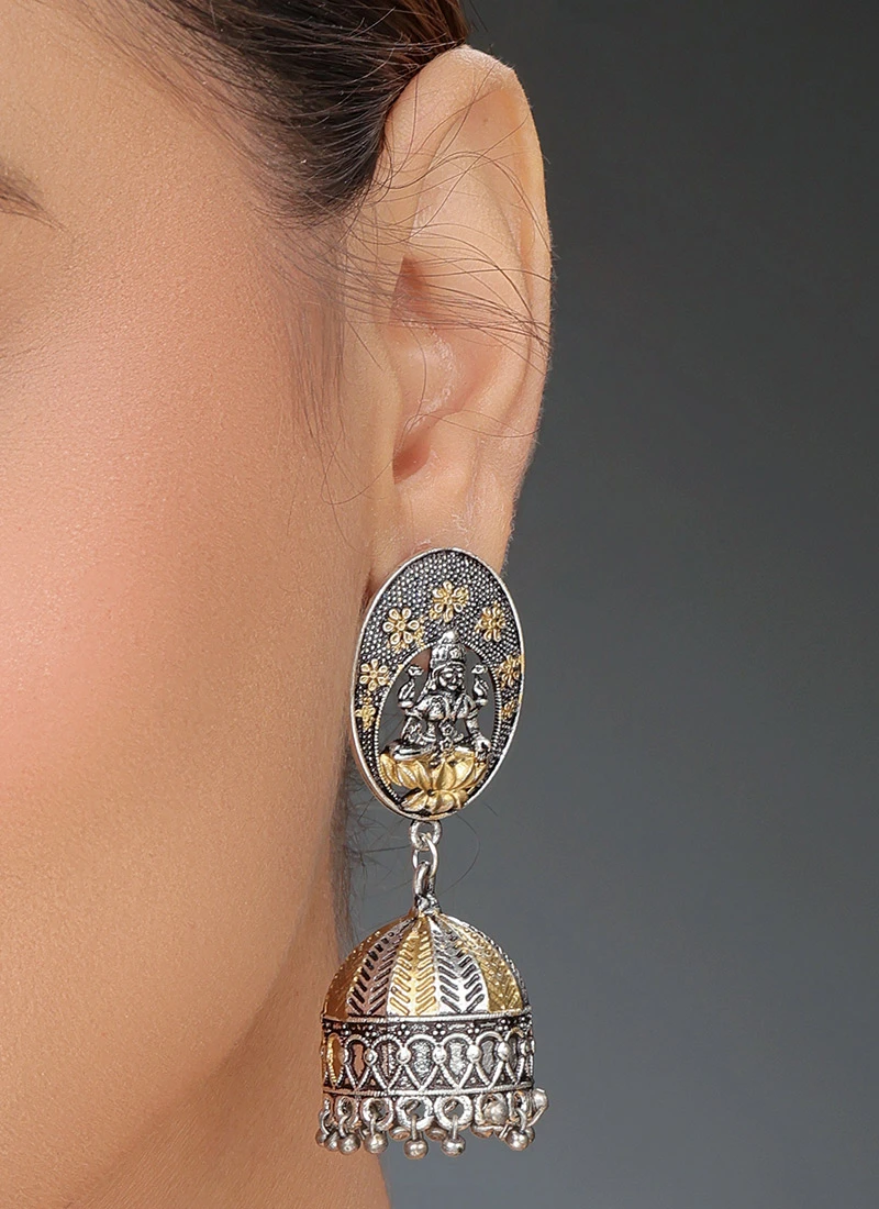 Gold N Silver Jhumka Earrings After Six Wear 1 Gold N Silver Jhumka Earrings After Six Wear