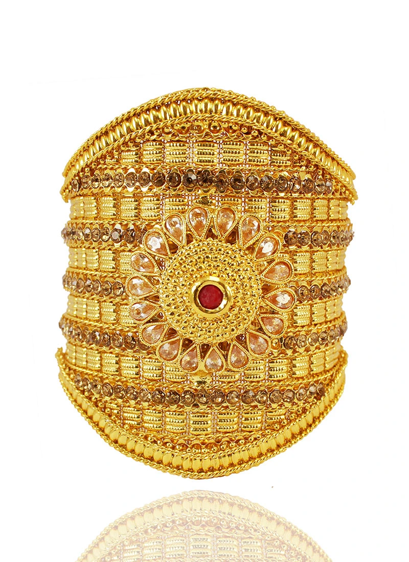 Gold N White Bracelet Wedding Wear 2 Gold N White Bracelet Wedding Wear - Image 2