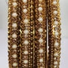 Gold N White Designer Bangles Festive Wear