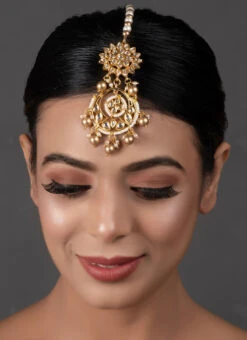 Gold N White Designer Mangtikka Party Wear -C Bazaar Shop gold n white designer mangtikka hejdfemmt019 b