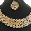 Gold N White Designer Necklace Set Party Wear