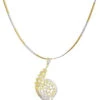 Gold N White Pendant Set