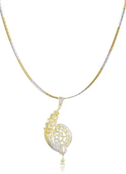 Gold N White Pendant Set