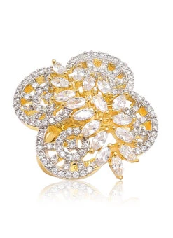 Gold N White Ring -C Bazaar Shop gold n white ring hjrjderur1319 b