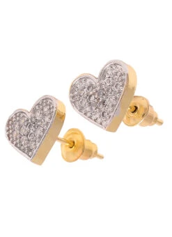 Gold N White Studs Work Wear