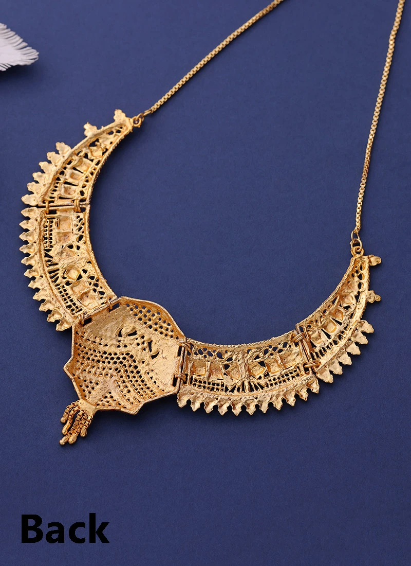Gold Necklace Set Wedding Wear 3 Gold Necklace Set Wedding Wear - Image 3