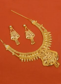 Gold Necklace Set -C Bazaar Shop gold necklace set jysmpf9096 b