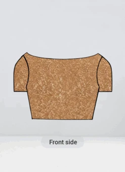 Gold Sequins Boat Neck Keyhole Blouse Party Wear -C Bazaar Shop gold sequins boat neck keyhole blouse BLBS01911651 b