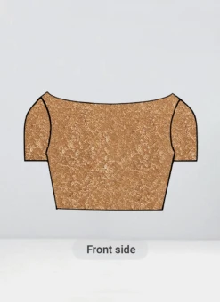 Gold Sequins Boat Neck Keyhole Blouse Party Wear -C Bazaar Shop gold sequins boat neck keyhole blouse BLBS01911651 u