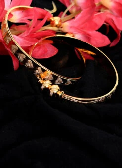 Golden Brass Bangles Party Wear -C Bazaar Shop golden brass bangles hjbdmf024 b