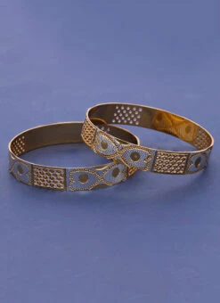 Golden Brass Stones Bangles Party Wear 5 Golden Brass Stones Bangles Party Wear -C Bazaar Shop golden brass stones bangles hjbdmf022 b