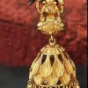 Golden Designer Jhumka Earrings Festive Wear