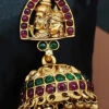 Golden Jhumka Earrings Festive Wear