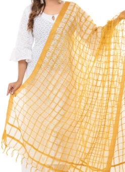 Golden Kota Cotton Dupatta Festive Wear
