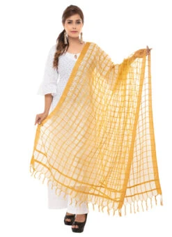 Golden Kota Cotton Dupatta Festive Wear -C Bazaar Shop golden kota cotton dupatta dpdmfmfd036 u