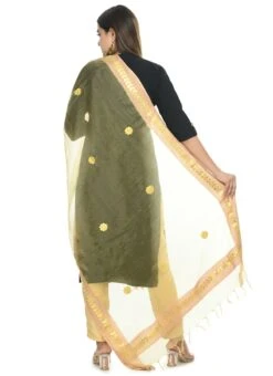 Golden Organza Cotton Gota Patti Work Dupatta Festive Wear -C Bazaar Shop golden organza cotton gota patti work dupatta dpdmfmfd035 b