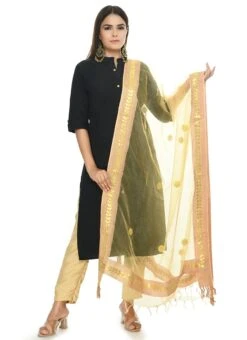 Golden Organza Cotton Gota Patti Work Dupatta Festive Wear -C Bazaar Shop golden organza cotton gota patti work dupatta dpdmfmfd035 u
