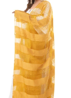 Golden Organza Dupatta After Six Wear