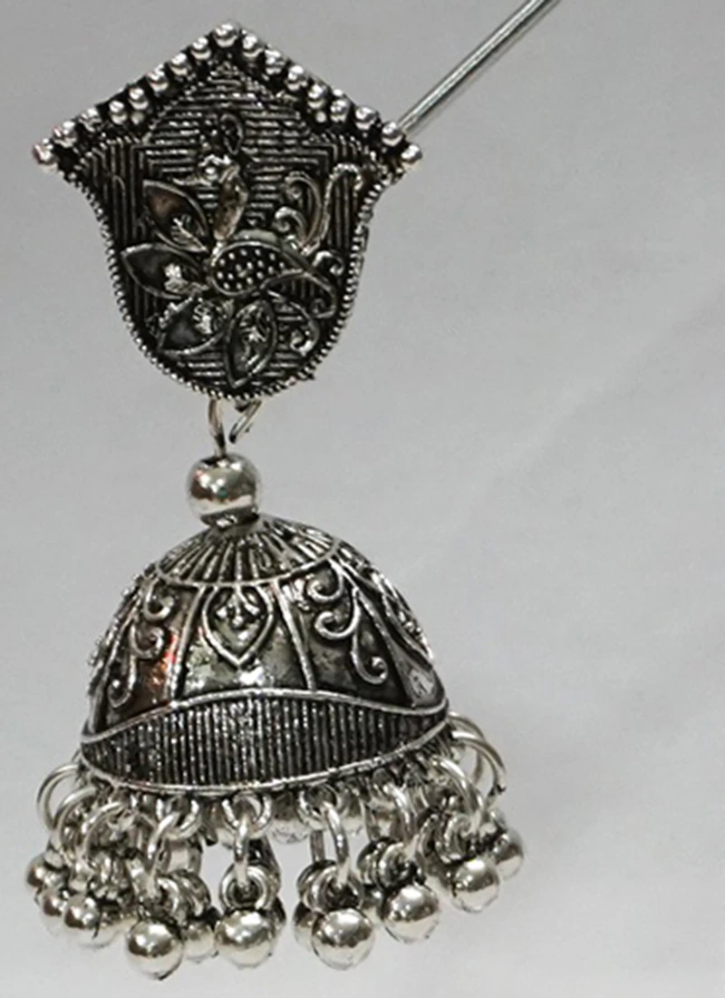 Golden Plated Alloy Jhumki Earrings Party Wear 1 Golden Plated Alloy Jhumki Earrings Party Wear