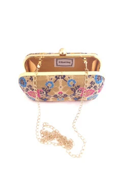 Golden Silk Designer Clutch