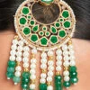 Green Alloy Pearl Mangtikka Party Wear