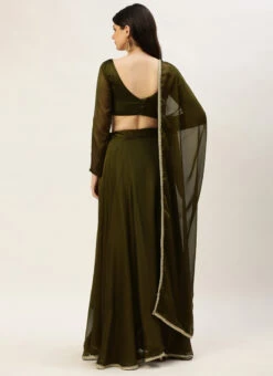 Green Art Silk A Line Lehenga Festive Wear -C Bazaar Shop green art silk a line lehenga ghsrk174135 b