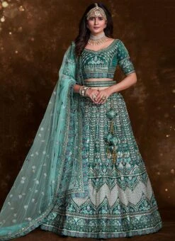 Green Art Silk Embroidered Stones Umbrella Lehenga Wedding Wear 6 Green Art Silk Embroidered Stones Umbrella Lehenga Wedding Wear -C Bazaar Shop green art silk embroidered stones umbrella lehenga ghska467275007 u