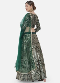 Green Art Silk Gota A Line Lehenga Festive Wear -C Bazaar Shop green art silk gota a line lehenga ghsrk169279 b