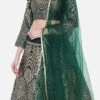 Green Art Silk Gota A Line Lehenga Festive Wear