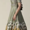 Green Art Silk Sequins Dresses And Gown Party Wear