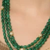 Green Beads Designer Necklace Set Party Wear