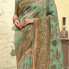 Green Cotton Weaving Work Saree Festive Wear