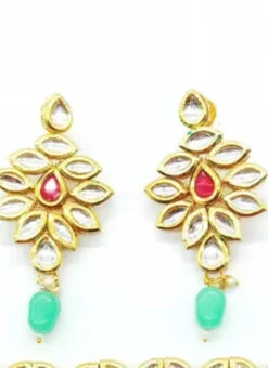 Green Necklace Set Party Wear