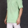 Green Viscose Cotton Kurta