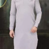 Grey Cotton Pathani Set Festive Wear